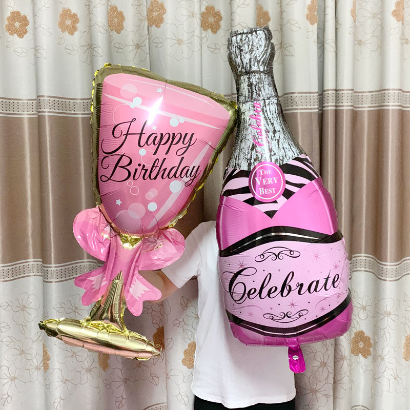 Μικρογραφία: Big Helium Balloon Champagne Goblet Balloon Wedding Birthday