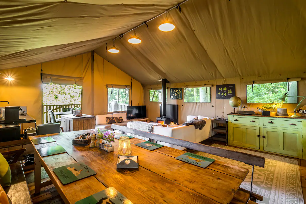 Holiday Let Treetop Safari Tent Interior Design