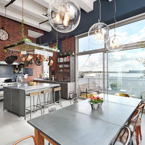 Industrial Style Kitchen - Chelsea Apartment