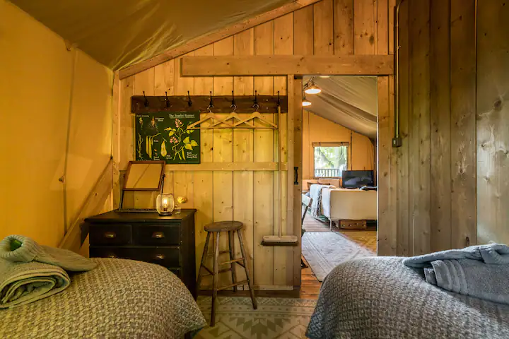 Holiday Let Treetop Safari Tent Interior Design