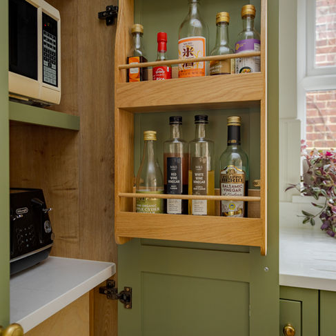 Green Bespoke In Frame Kitchen in Haslemere