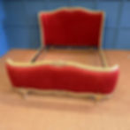 Antique Corbeille Upholstered Bed Red (King Size 5')