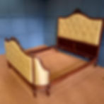 Antique French Mahogany Upholstered Bed (Kingsize)