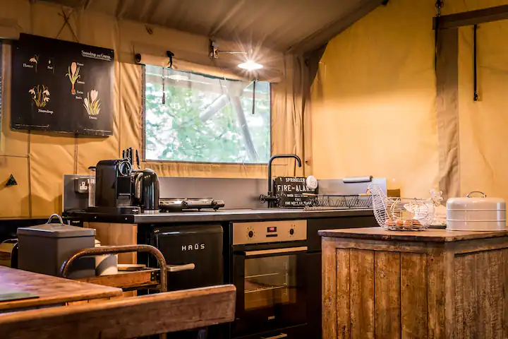 Holiday Let Treetop Safari Tent Interior Design