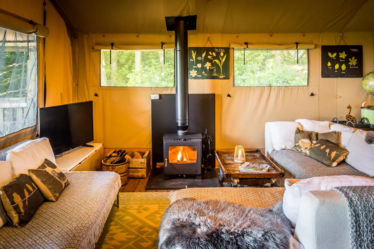 Holiday Let Treetop Safari Tent Interior Design