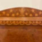 Kingsize walnut wooden bedstead with beautiful ivy leaf filigree