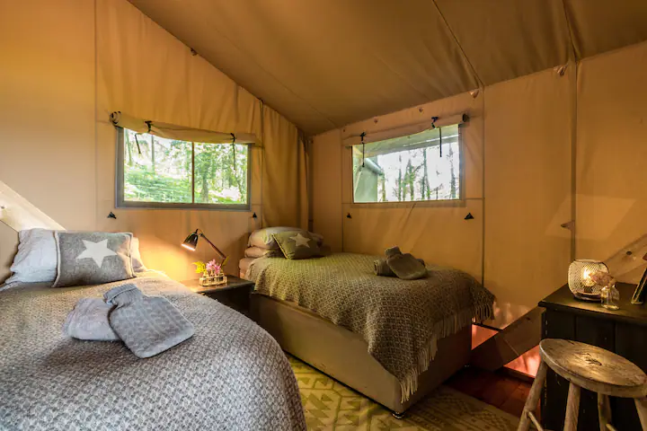 Holiday Let Treetop Safari Tent Interior Design