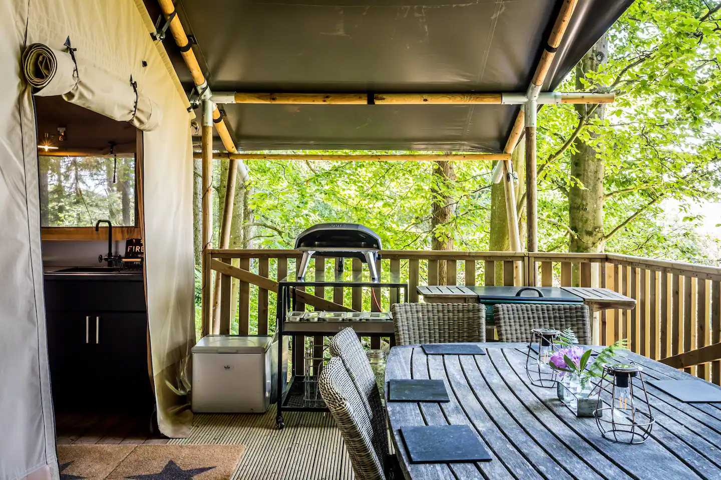 Holiday Let Treetop Safari Tent Interior Design