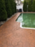 Another Stamped Concrete Pool Deck After RenuKrete Revival