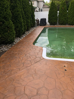 Another Stamped Concrete Pool Deck After RenuKrete Revival