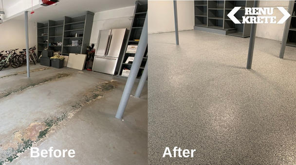 RenuKrete Dark Creek Garage Epoxy Floor