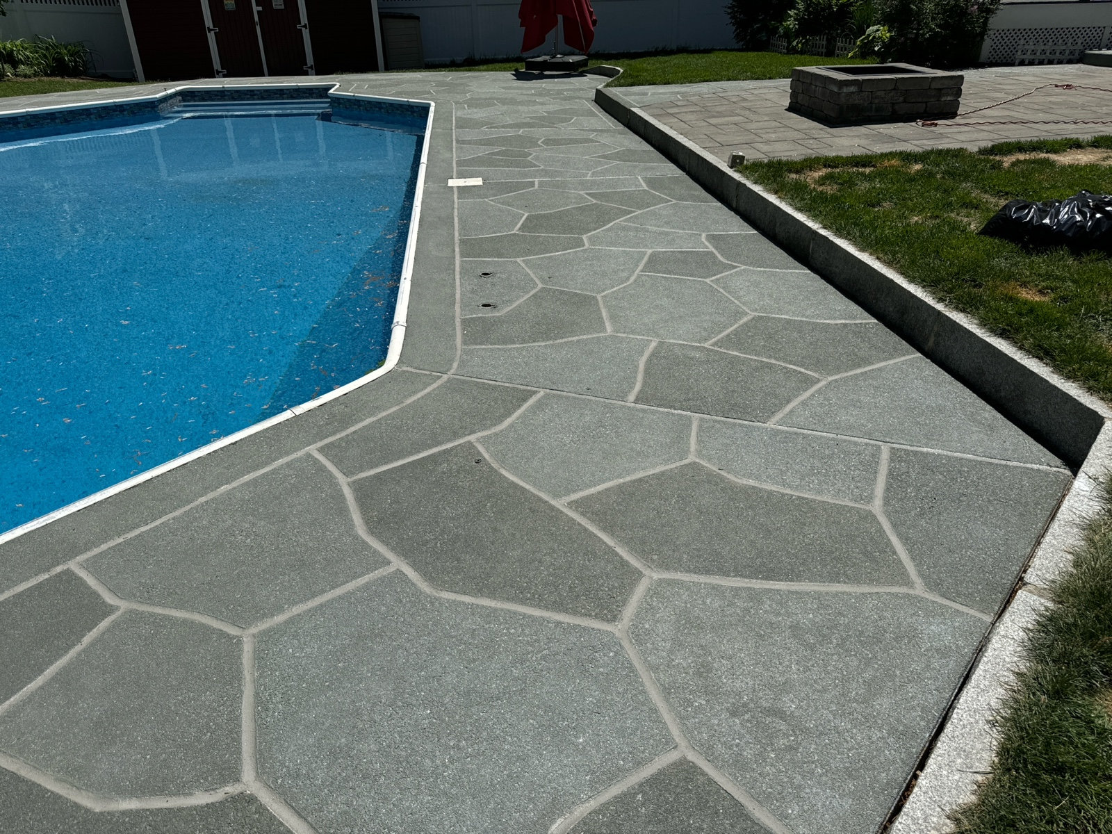 Granite Slate Neptune Pool Deck: Natural Slate Finish | RenuKrete