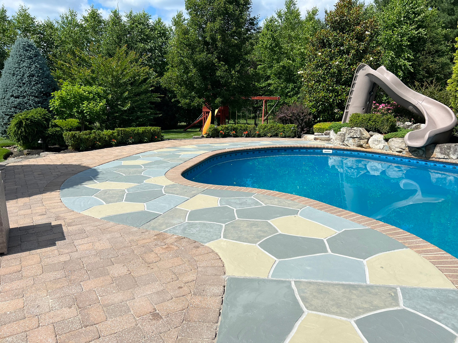Residential Granite Slate Pool Deck Renewal: Refined | RenuKrete
