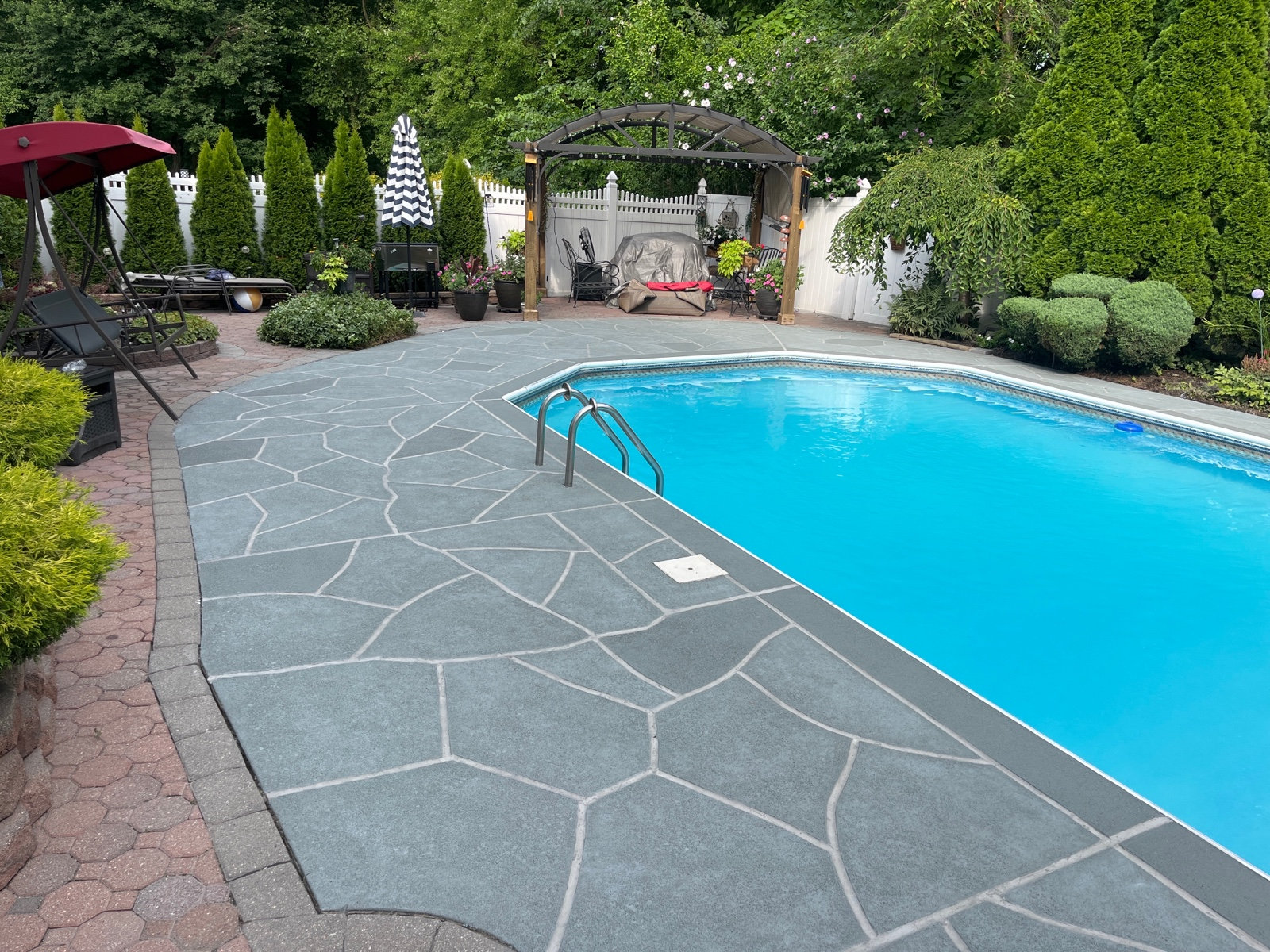 Modern Granite Slate pool deck resurfacing project - Neptune Edition ...
