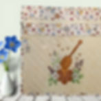 Honey Dipper Embroidered Vinyl Front Cross Stitch Project Bag