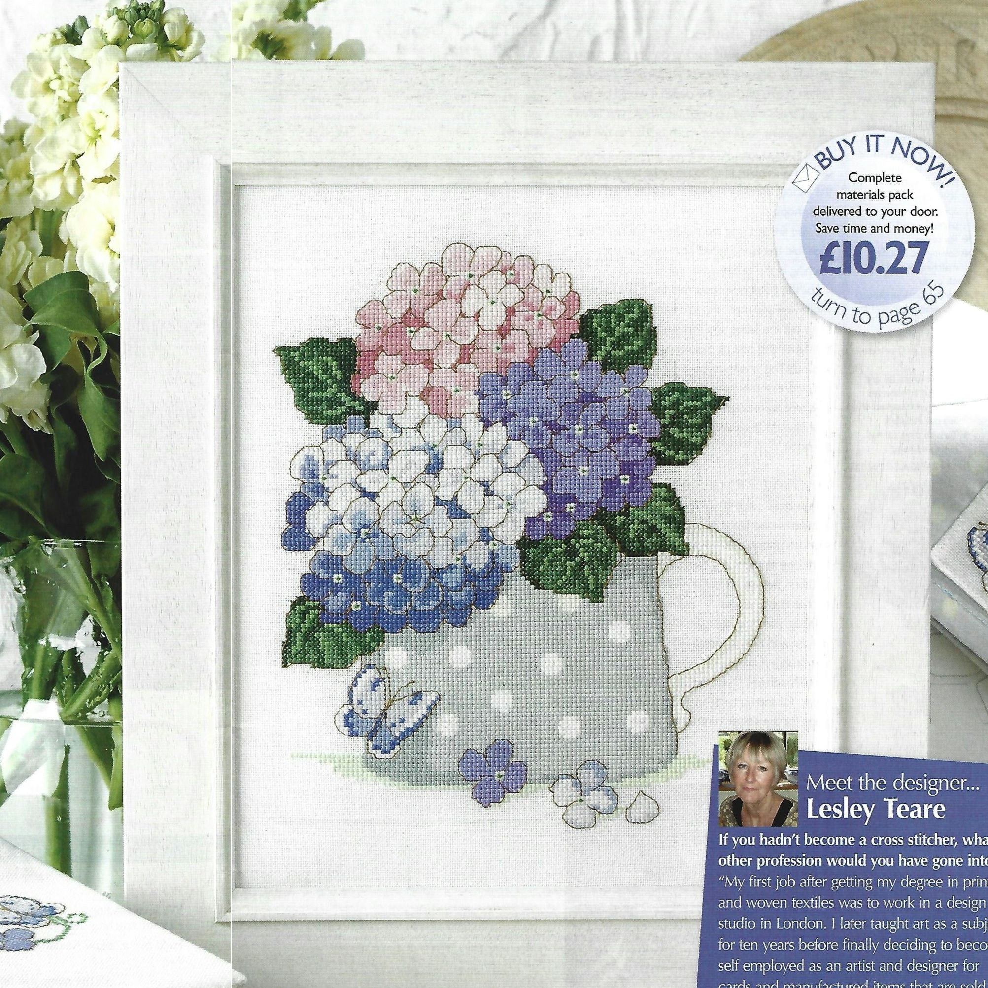 Summer Beauty Flower Cross Stitch Chart