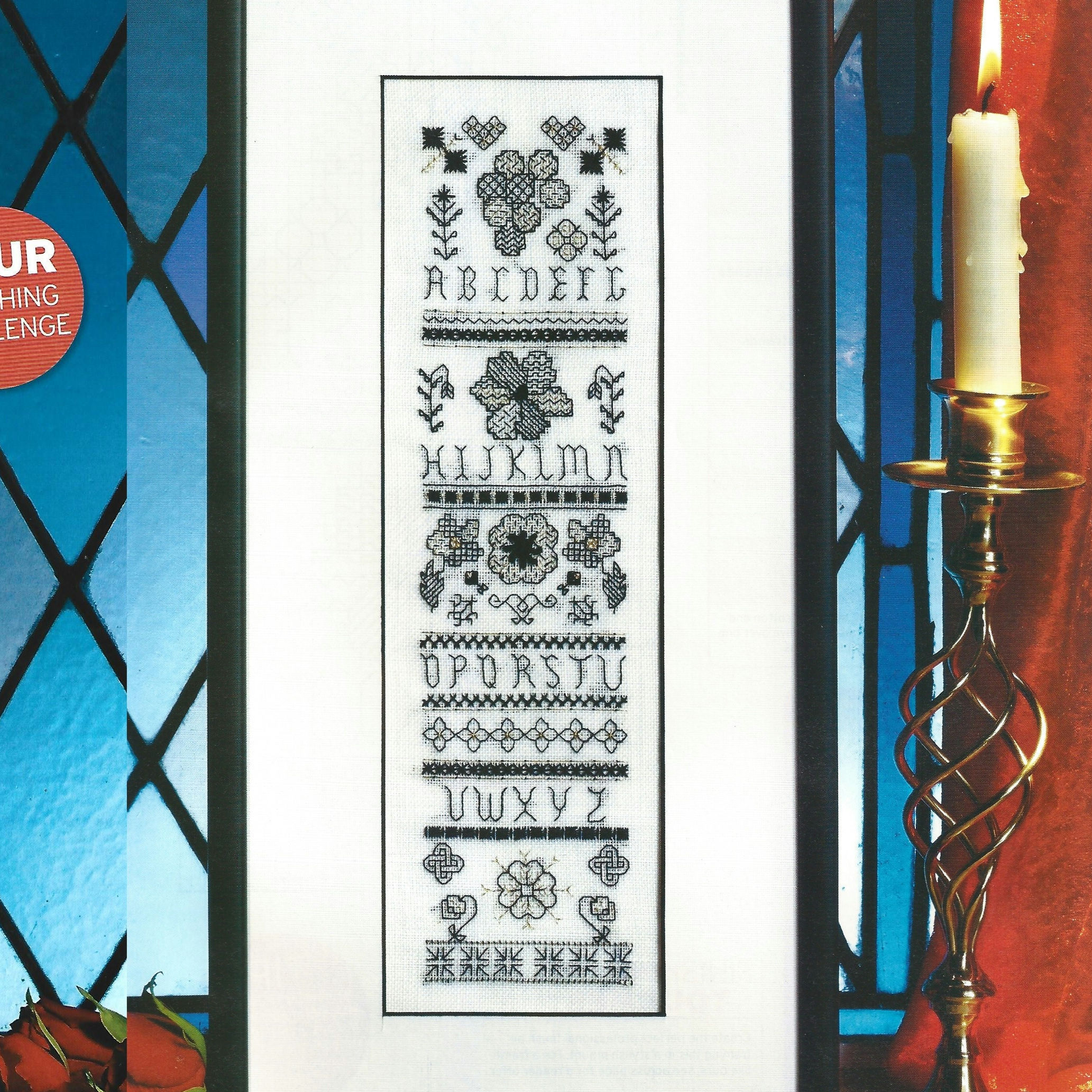 The Magic of Blackwork Alphabet Sampler Cross Stitch Chart