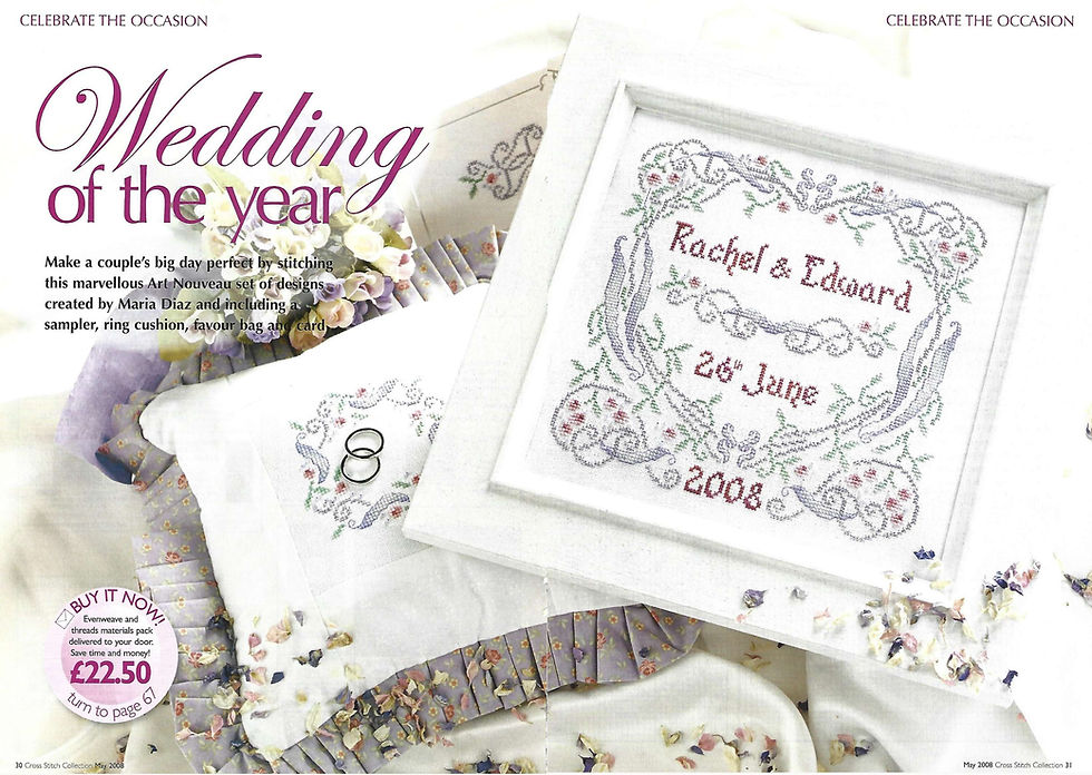 Thumbnail: Wedding of the Year Wedding Sampler Cross Stitch Chart