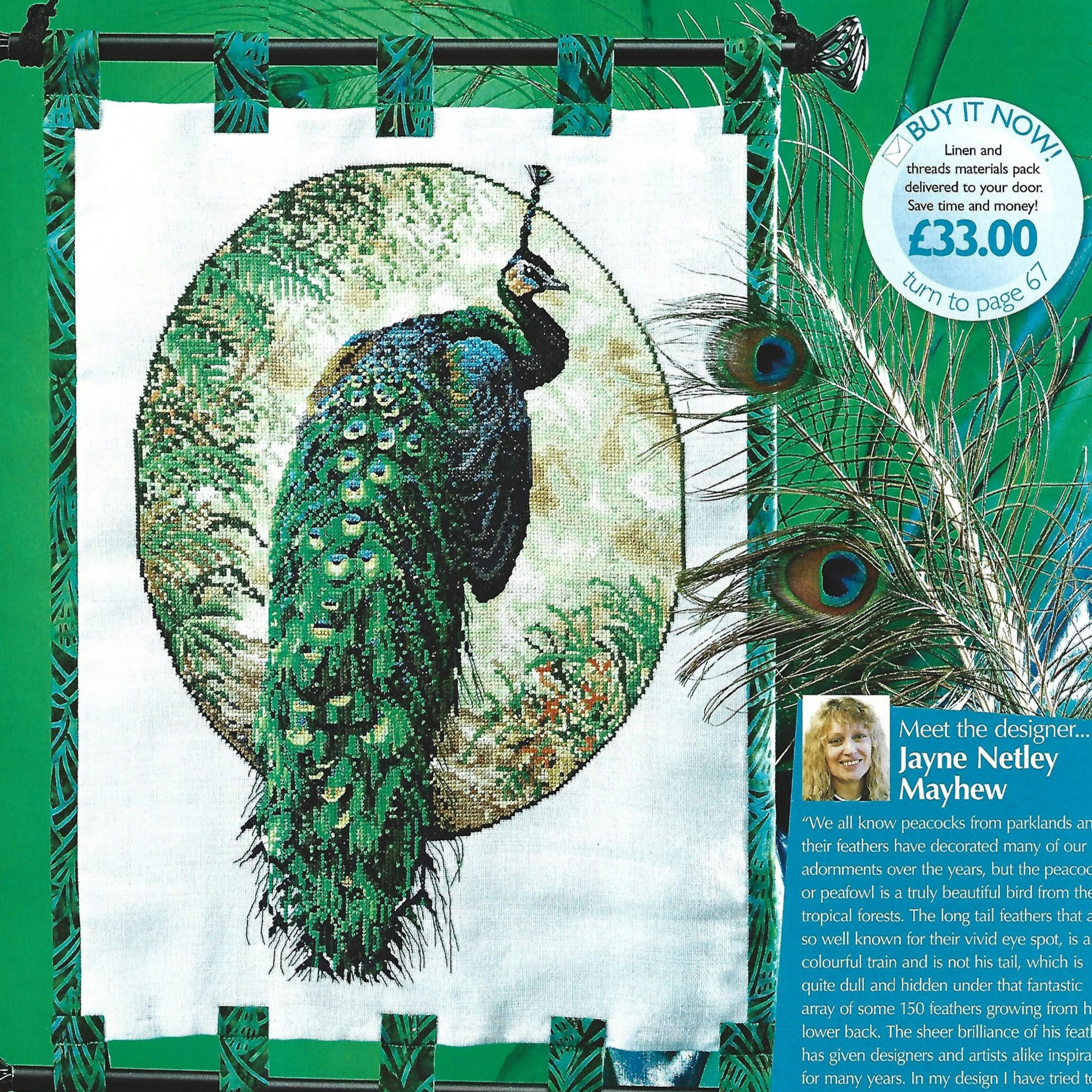 Proud Peacock Cross Stitch Chart
