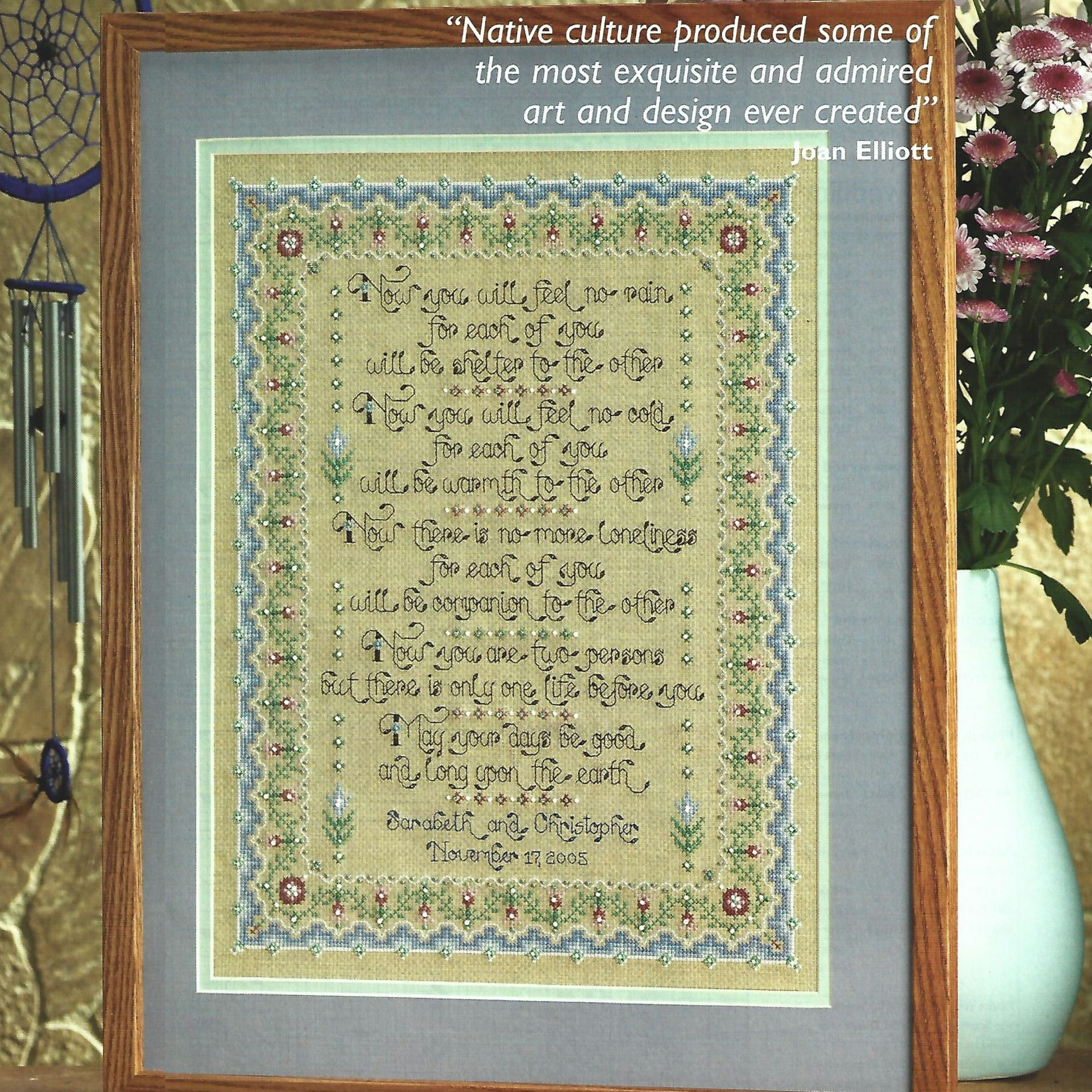 Joan Elliott's Apache Wedding Sampler Cross Stitch Chart