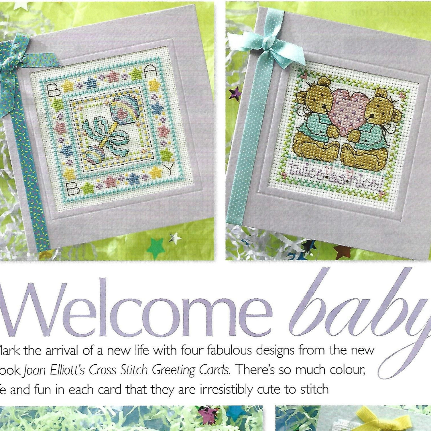 Welcome Baby Cards and Banners Cross Stitch Chart