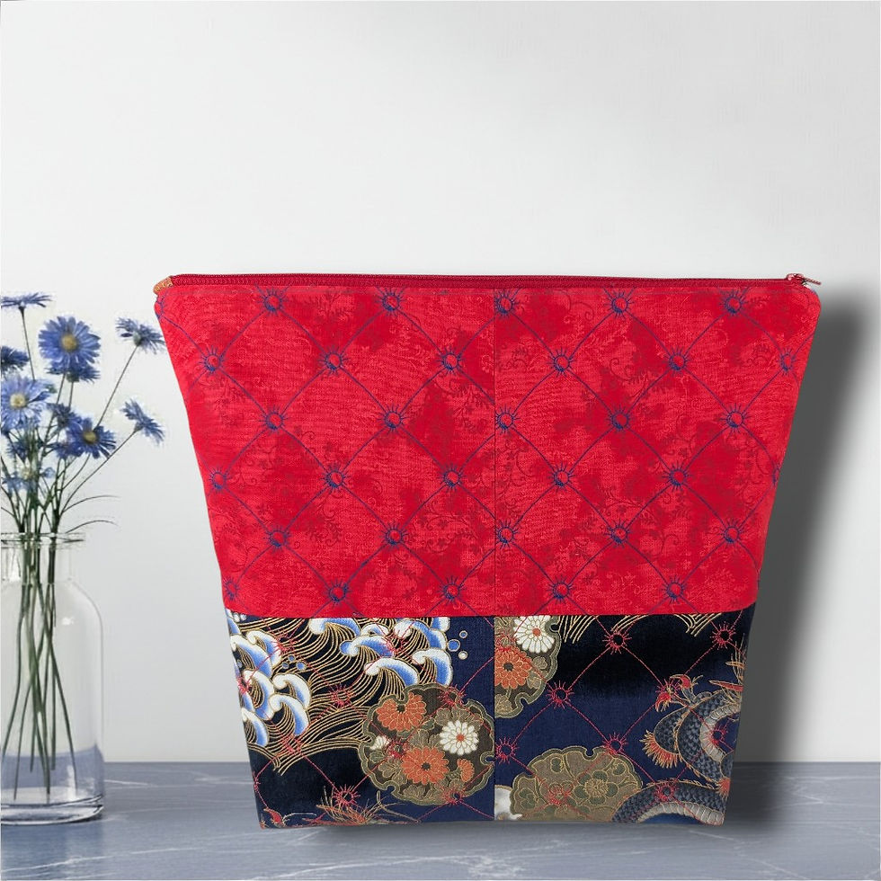 Chinese Dragon Embroidered Project Bag