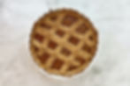 vegan crostata with apricot jam in a picture from above