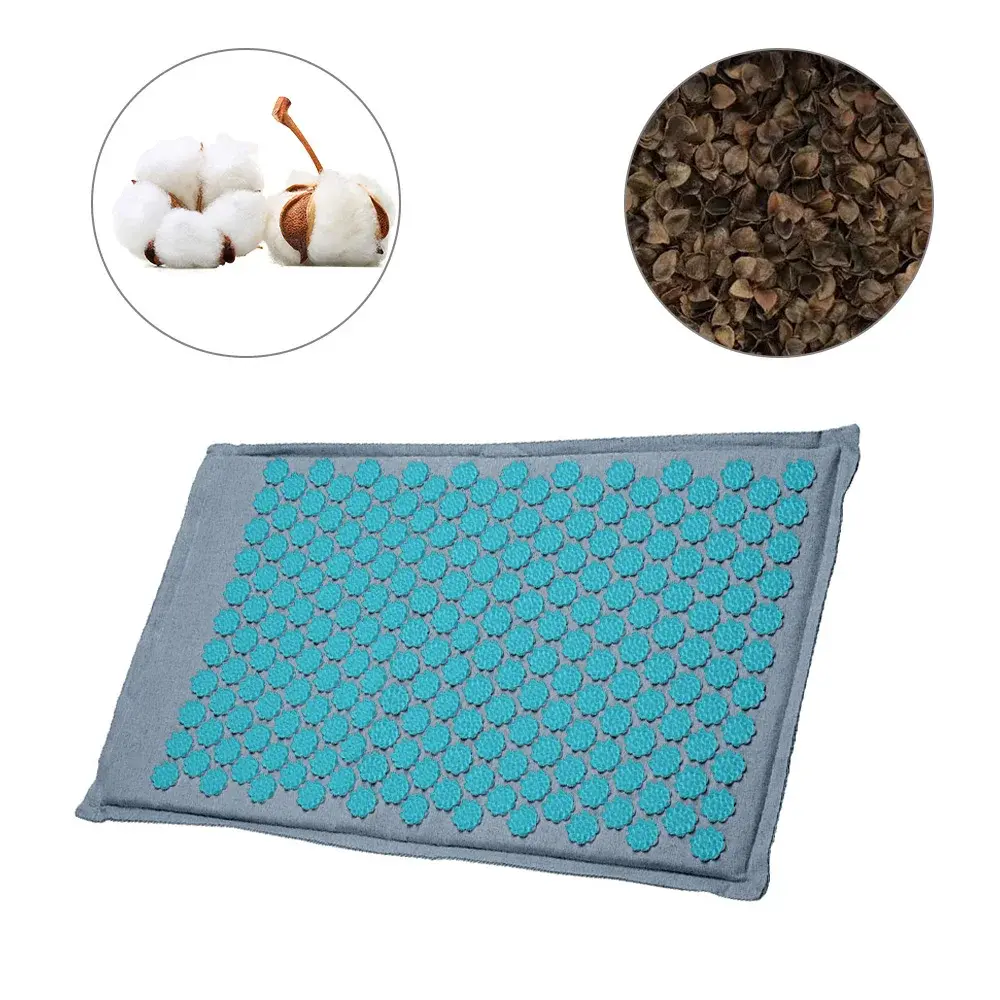 Lotus Spike Acupressure Mat Cushion Nature Linen Coconut