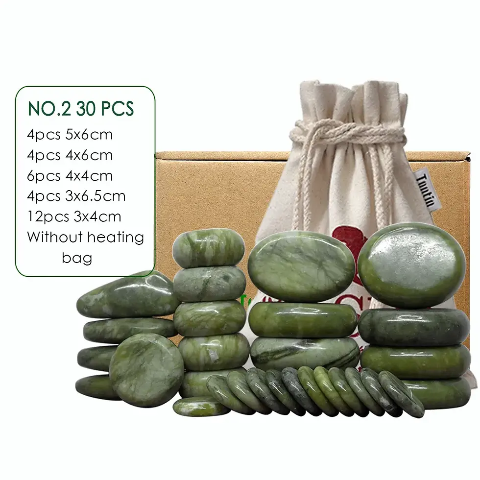 Thumbnail: Hot Stone Massage Set Basalt Lava Spa Stones for Back Body Relaxation Therapy