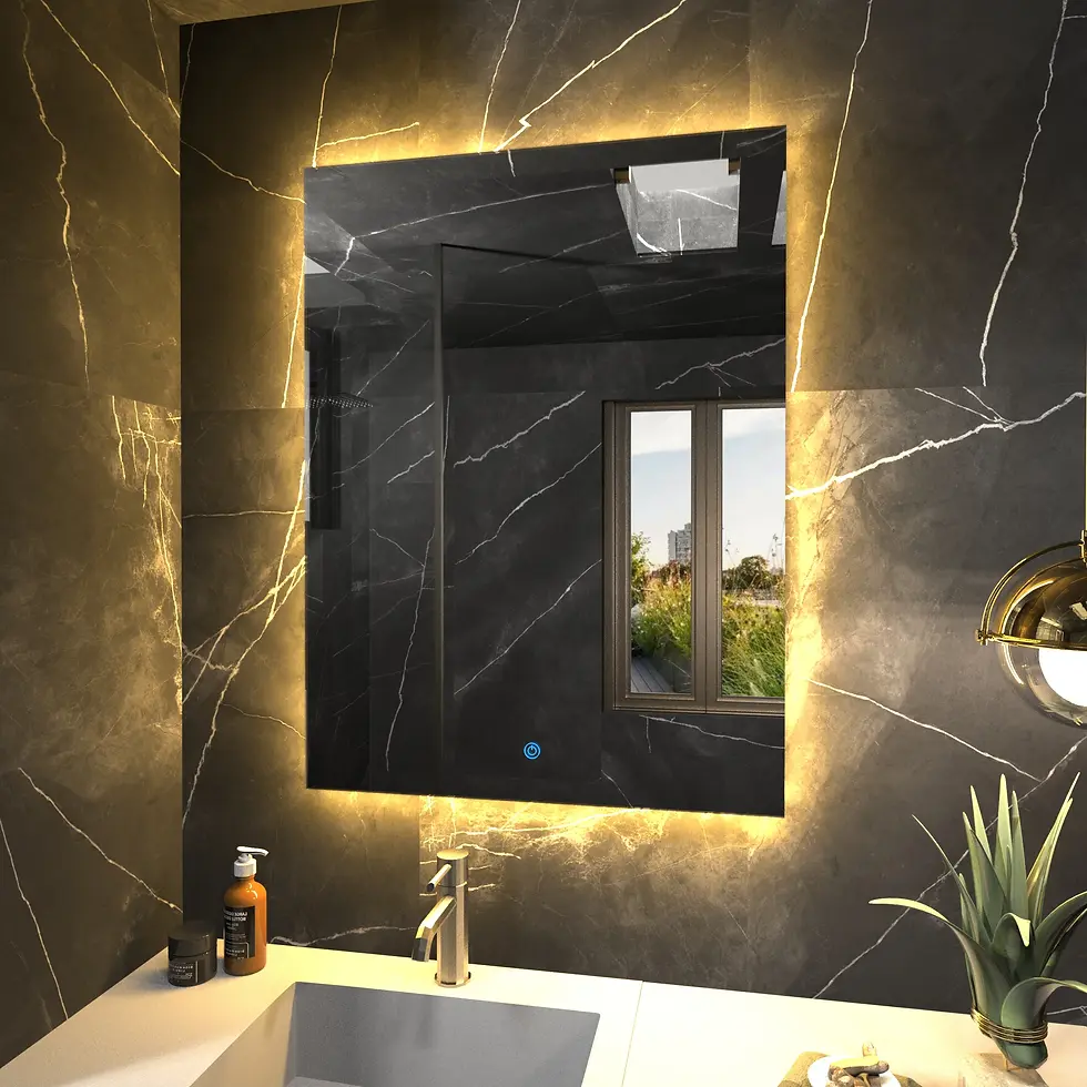 Thumbnail: Smart Lighted Mirror With Touch Screen TV Tri-Color 2 in 1 Mirror TV
