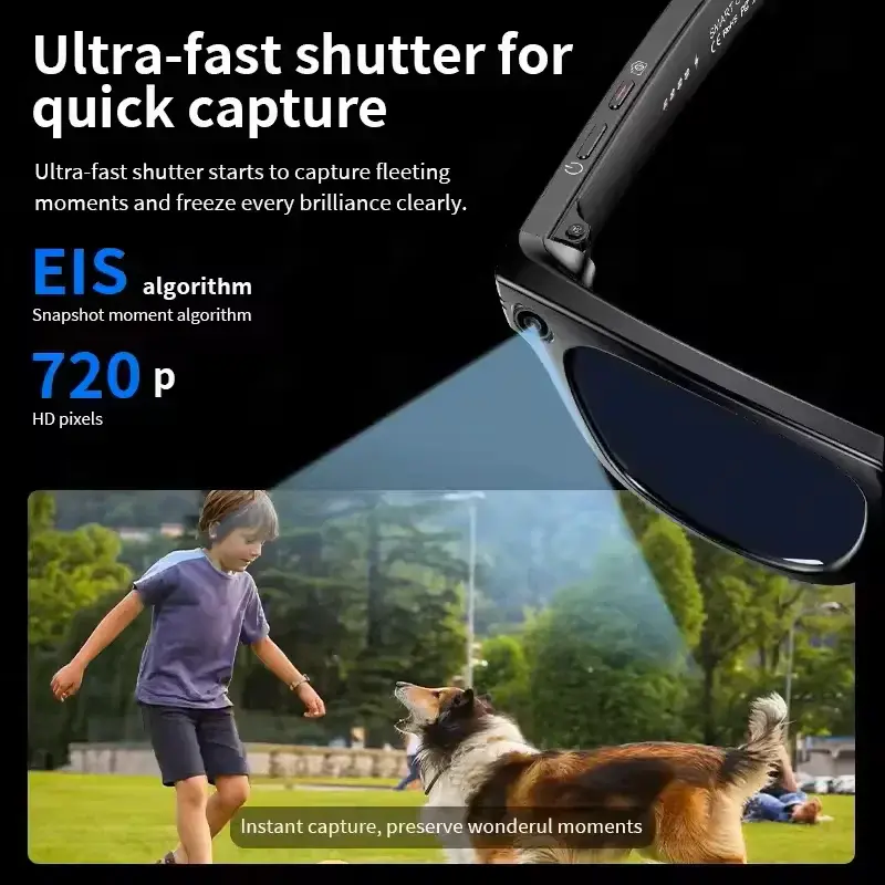 Thumbnail: 2025  Smart  Sunglasses ai smart glasses with Camera Video 8MP Translation  Blue