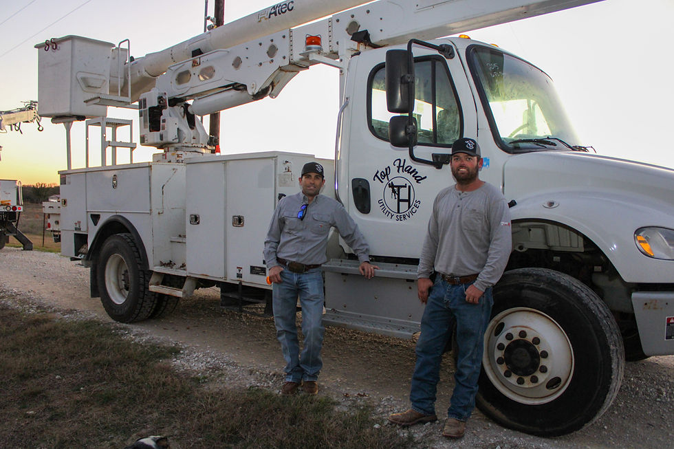 Top Hand Top-Hand-Utilities-Services Owners Cody Coulter and Aubrey Turner