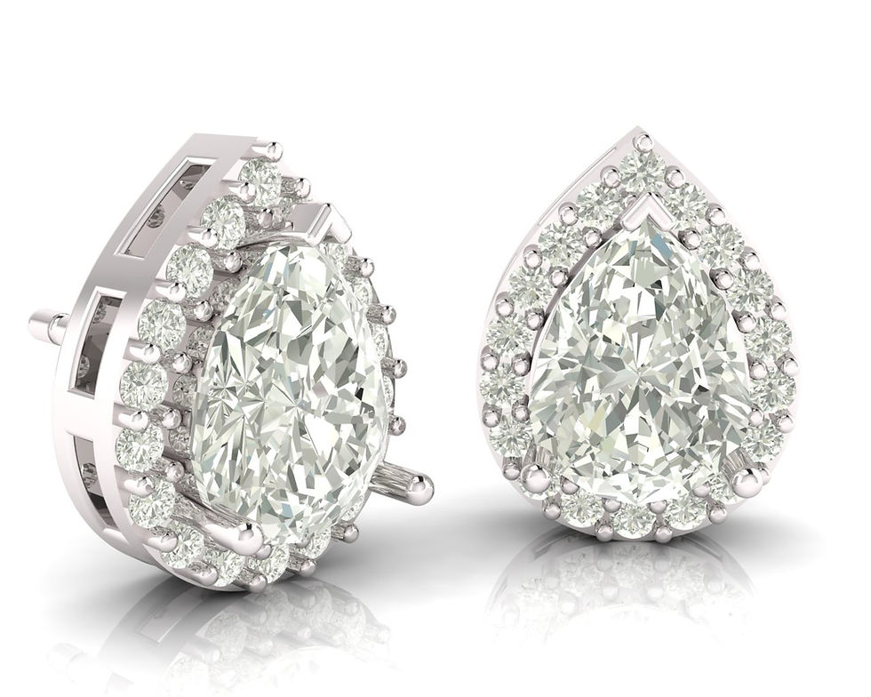 Thumbnail: 6x8 Pear Stud Earrings