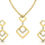 Thumbnail: Square Diamond Necklace set 