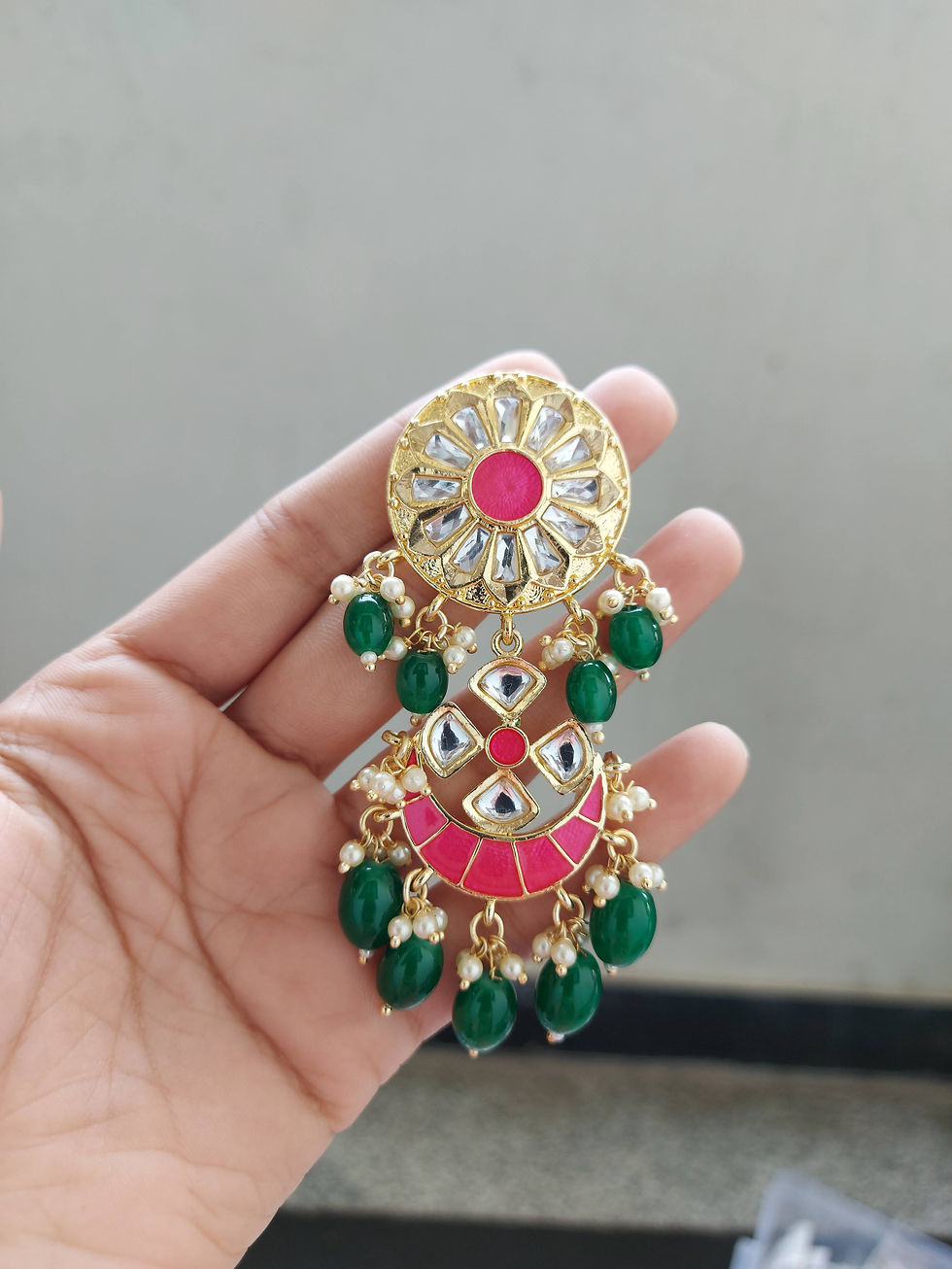 Thumbnail: Kundan Meenakari Earrings