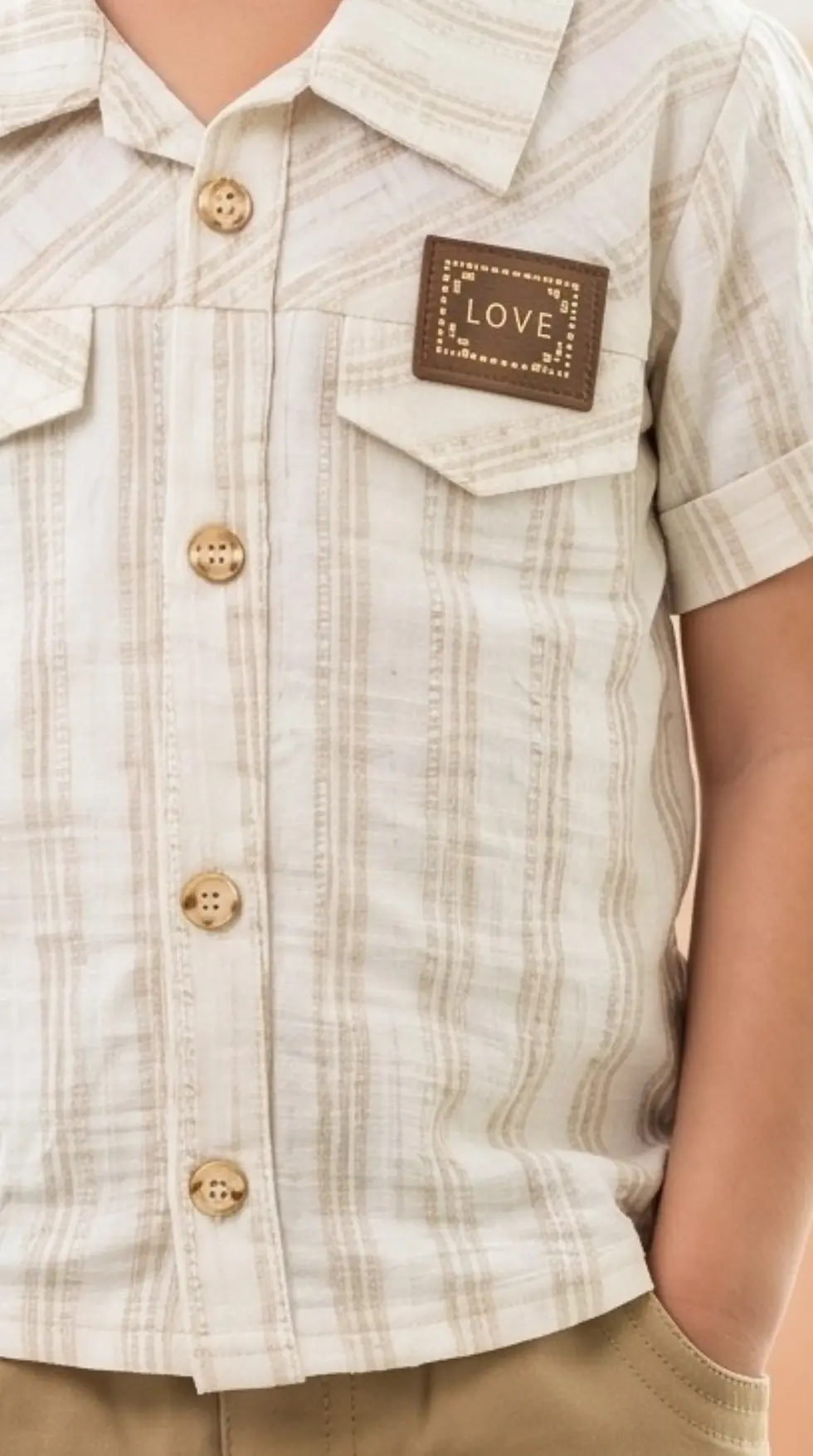 Thumbnail: Girls Safari Chic Stripe Co-ord Set