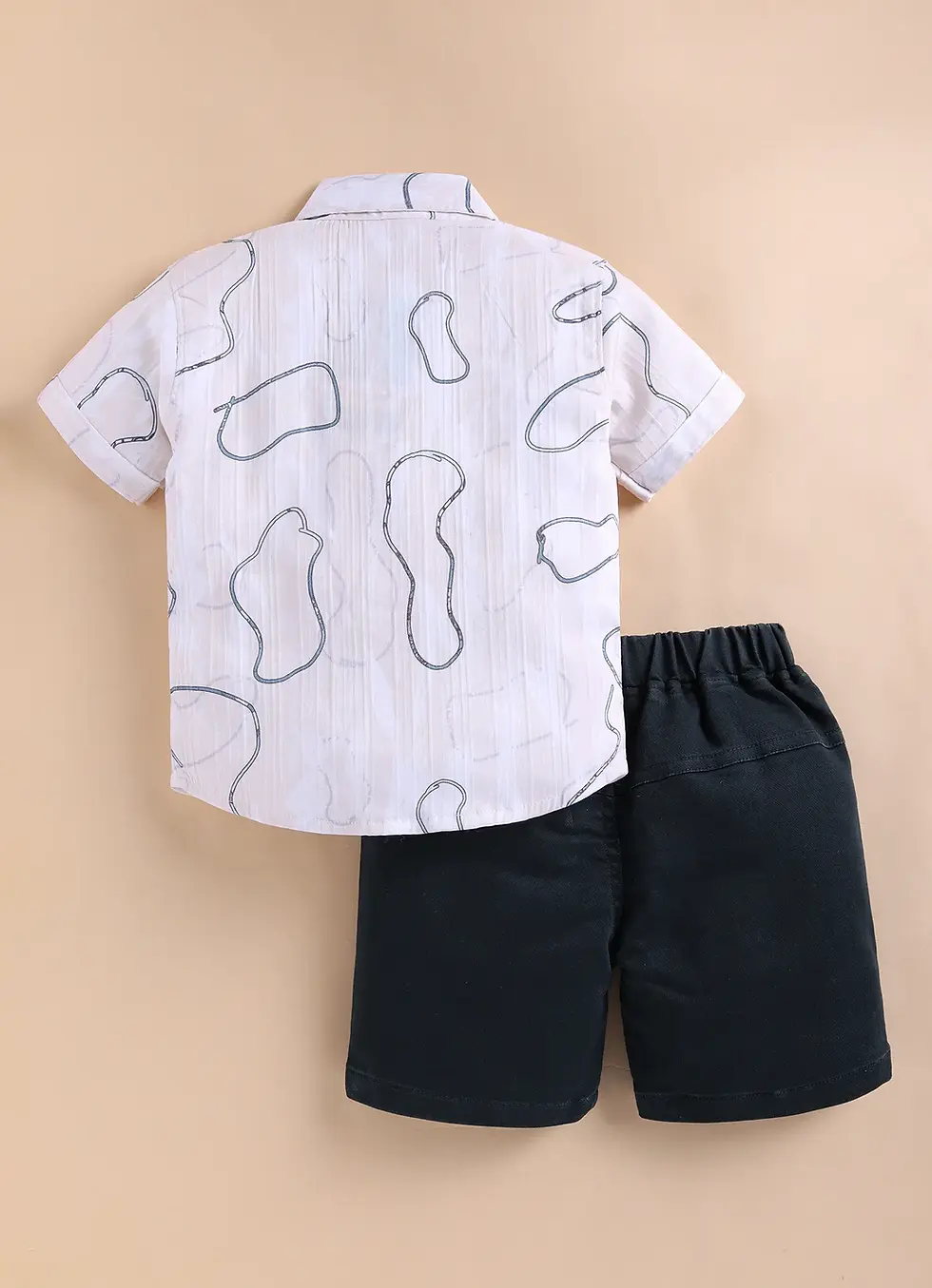Thumbnail: Boys Abstract Doodle Print Button-Down Shirt &  Shorts Set