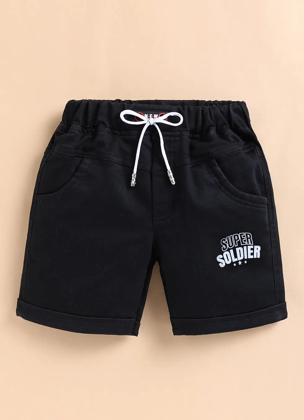 Thumbnail: Boys Abstract Camo Button-Down Shirt & "Super Soldier" Shorts Set