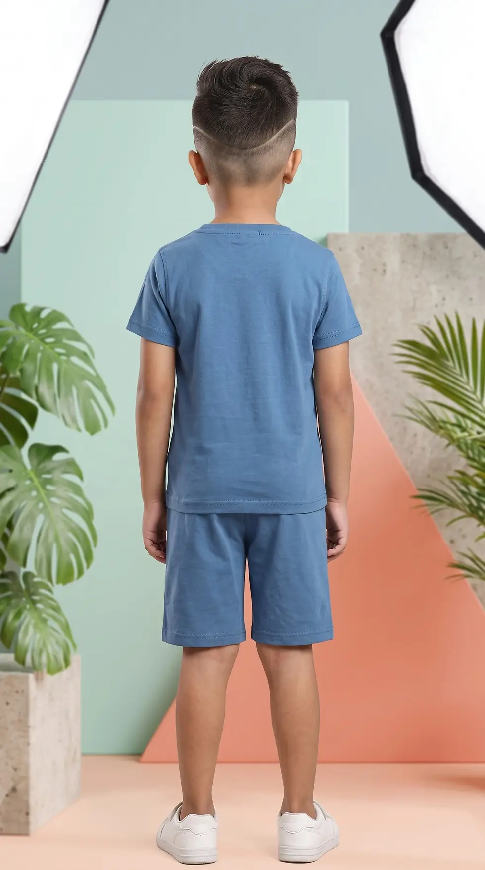 Thumbnail: Boys "DARK" Graphic Tri-Color T-Shirt & Shorts Set