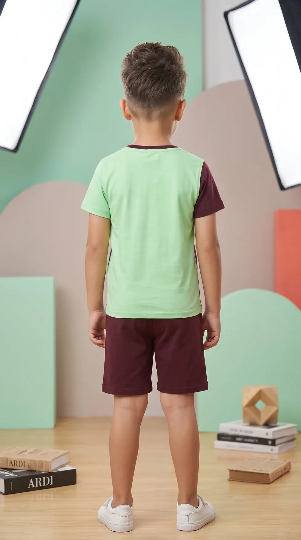 Thumbnail: Boys "Polo Club Championship" Half-Split T-Shirt & Shorts Set