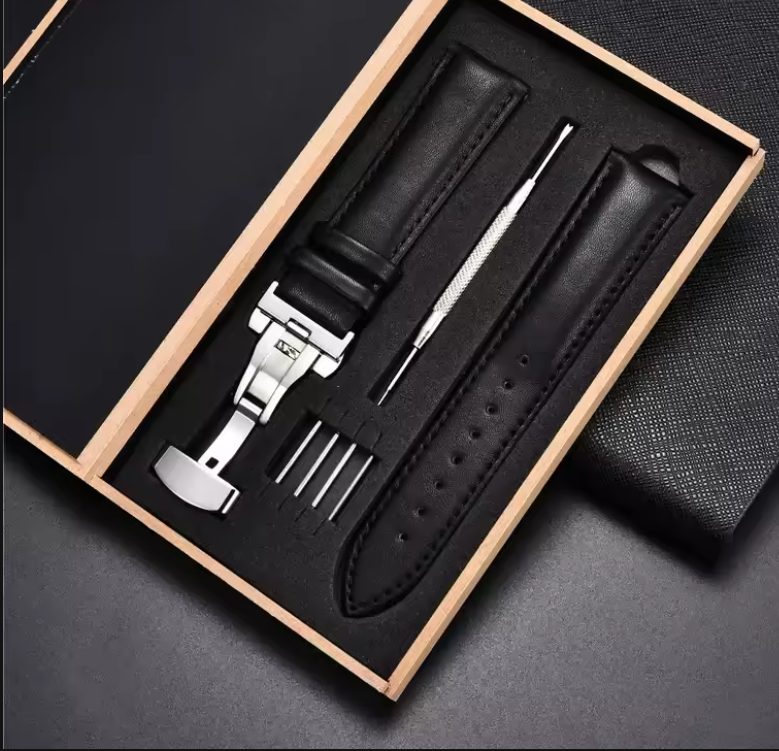 Obsidian Black - Leather Strap