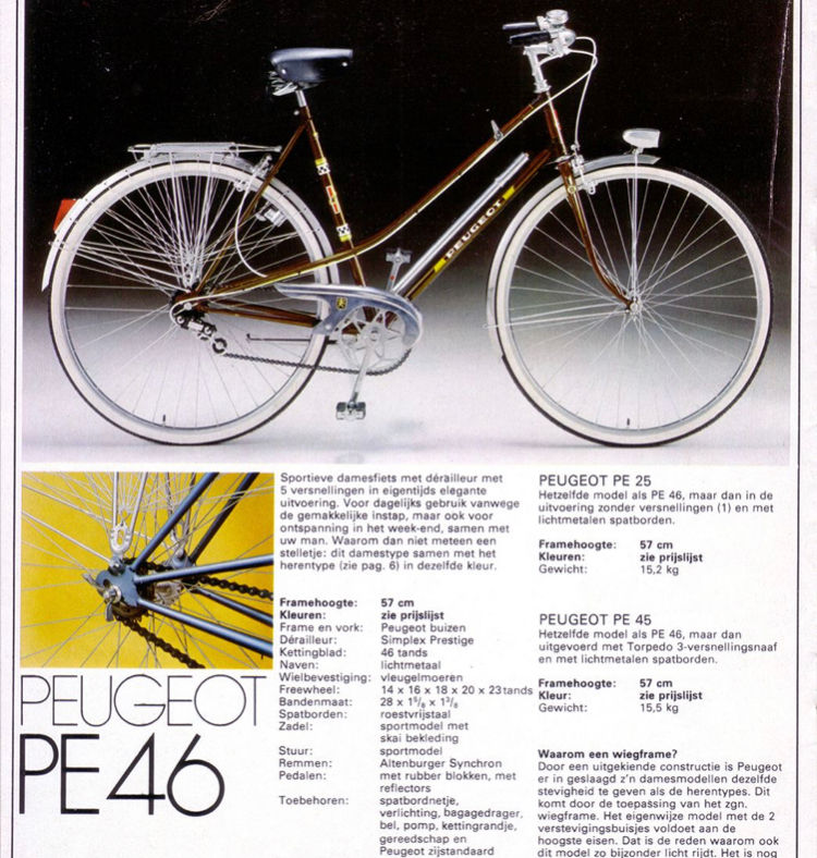 Miniature : vélo peugeot vintage modèle PE46 1976, Vintage french bicycle