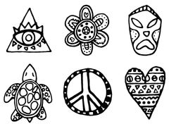 Miniture Stamp Set Tribal N.Hobson