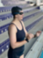 girl in front of the pool