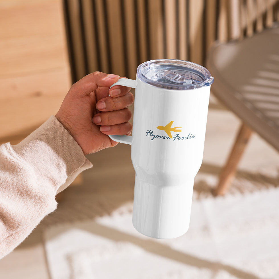 Thumbnail: Flyover Foodie Travel mug with a handle