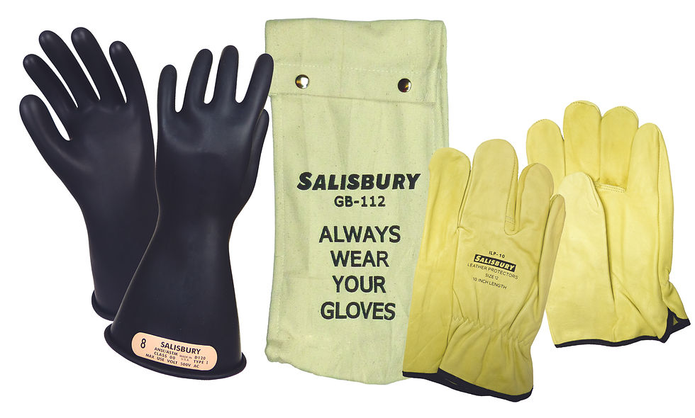 Glove kit, Cl 00, 11-in, Blk w/ protectors & bag | SK-GK0011B