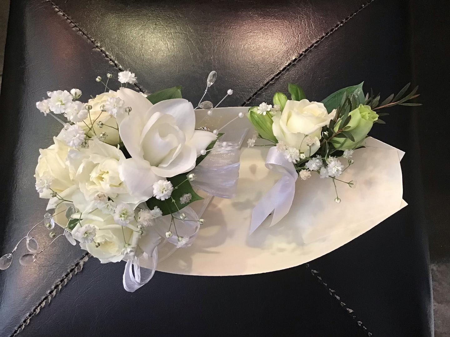 Cloud Bloom Corsage & Buttonhole