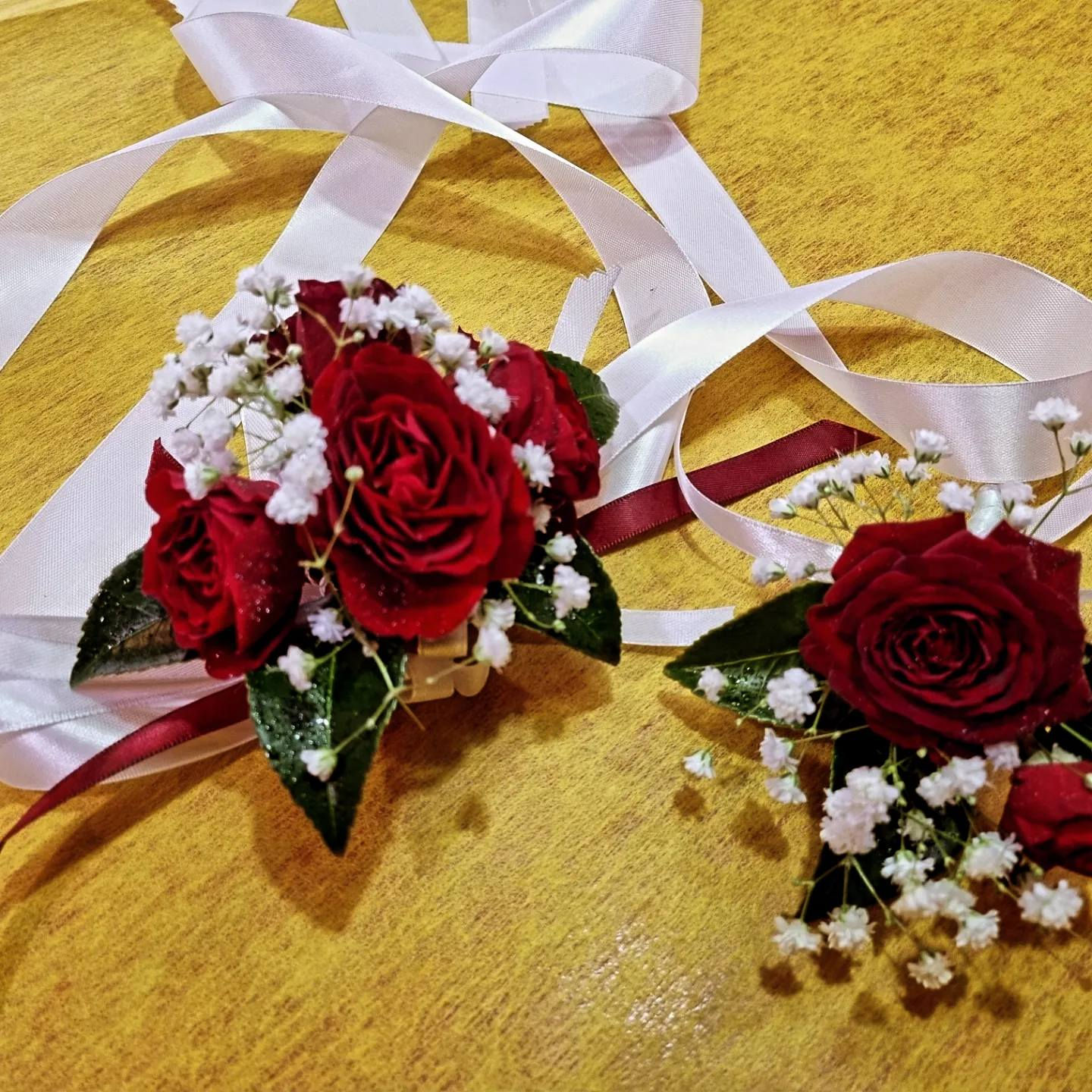 Rosy Charm Corsage & Buttonhole