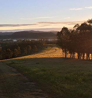 Dungog Common Reserve at sunset