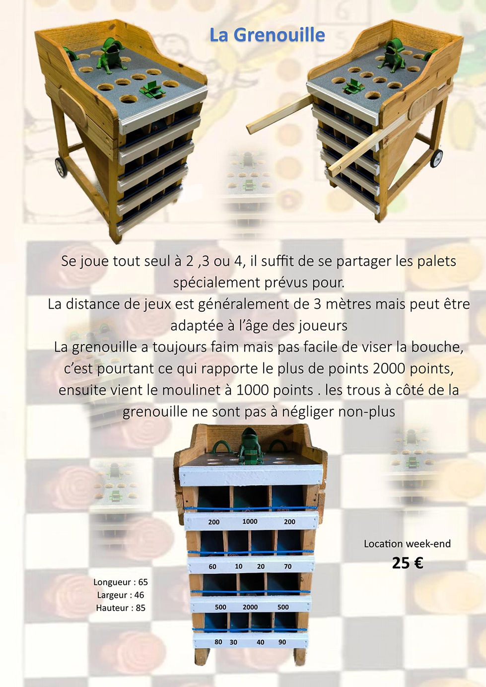 Jeu de la grenouille à faire avaler les palets pour assouvir son insatiable appétit.